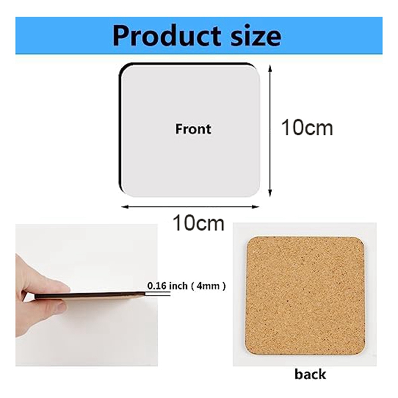 Set di 12 Sottobicchieri Quadr - Coaster Sublimation Blank recensione e prezzo